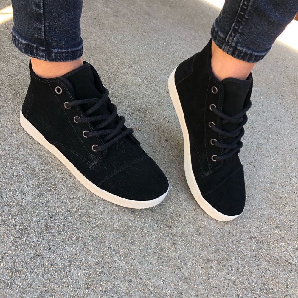 TOMS high top suede sneakers